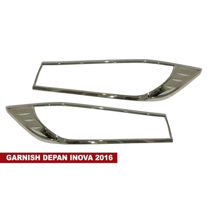 KROM/ CHROME GARNIS LAMPU DEPAN TOYOTA INNOVA 2016 - ON