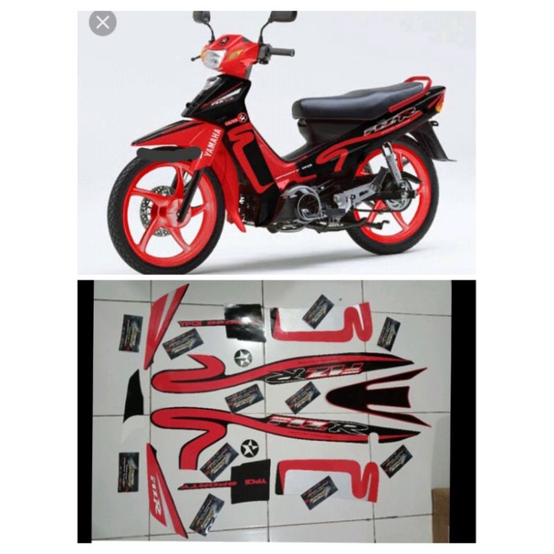 Striping Fiz r F1Z R Caltex Merah Hitam