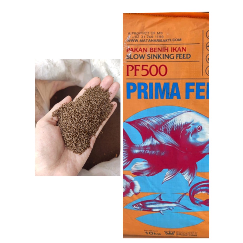 Repack Pakan Pelet Ikan PF-500 1kg Prima Feed