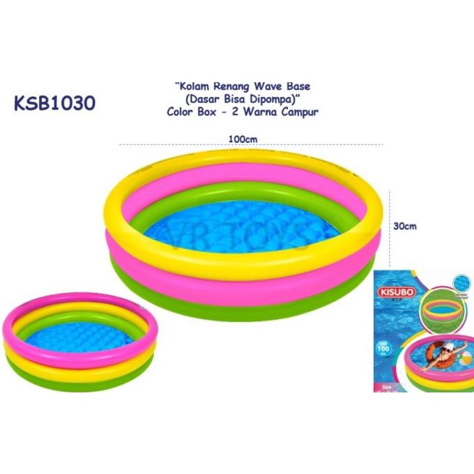 [FaFi] KOLAM RENANG ANAK PELANGI 3 RING KISUBO SWIMMING POOL 100 X 30 CM