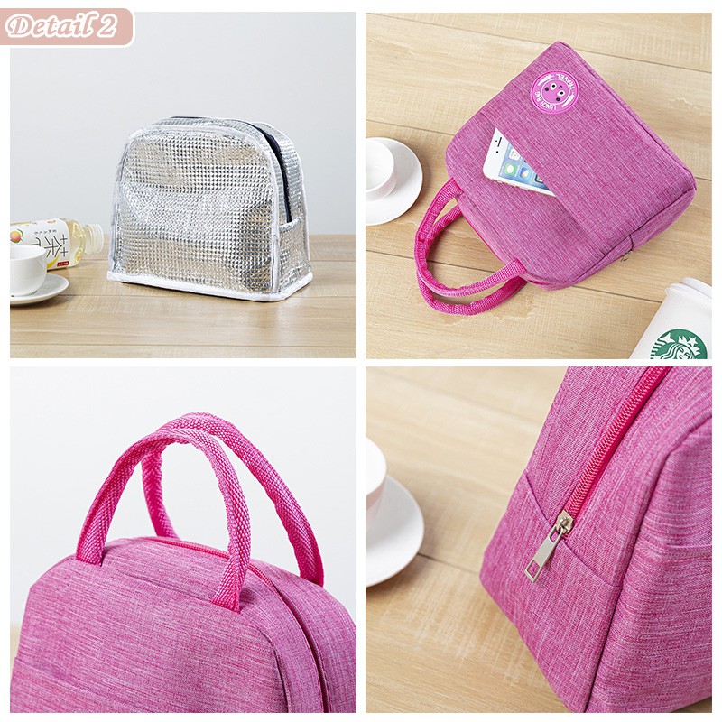 TERBARU COD Tas Travel Tempat Bekal Lunch Bag Premium Cooler Bag Makanan Sekolah Bahan 2 Lapis TK10 Bisa C R2a