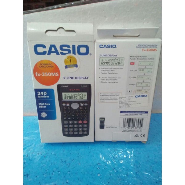 

CASIO kalkulator ilmiyah cos sin tan log in tipe fx-350 ms