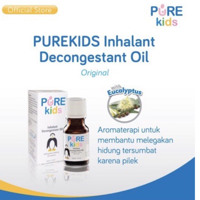 Pure Kids Inhalant Decongestant Oil 10ml - Pure Aromaterapi Anak