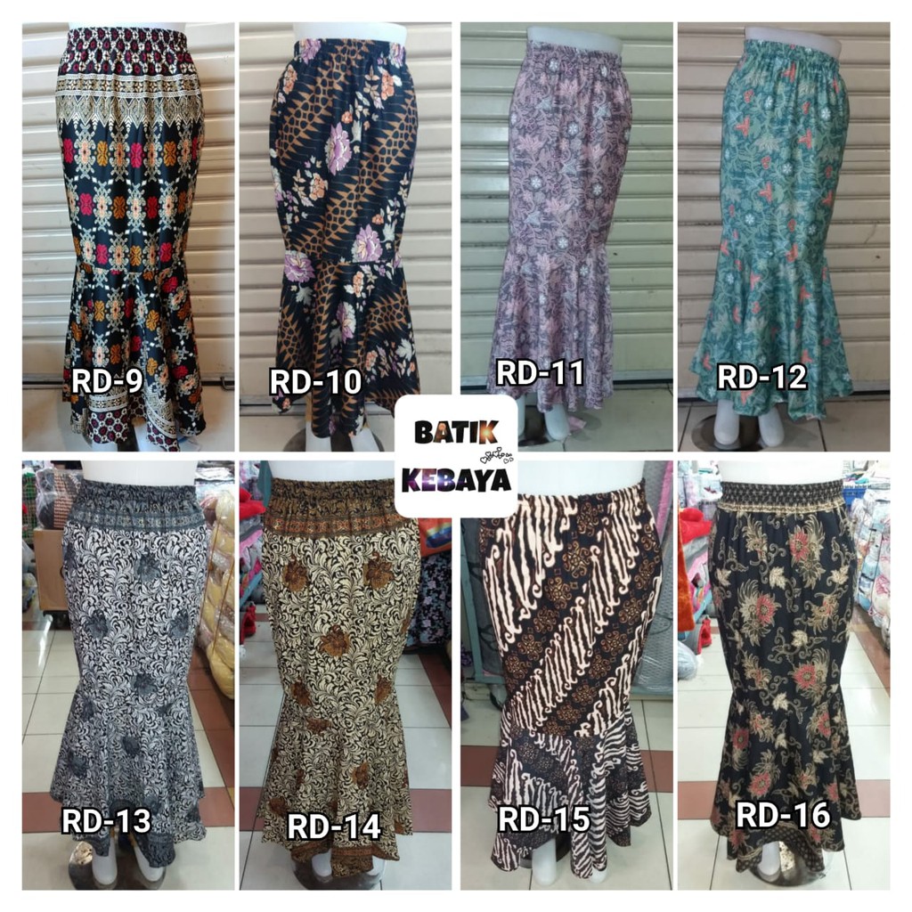 set rok duyung - rok batik duyung - bawahan batik - set batik couple - pakain pesta - rok plisket