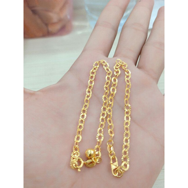 GELANG RANTAI ANAK DAN DEWASA PERAK 925 LAPIS MAS 24K