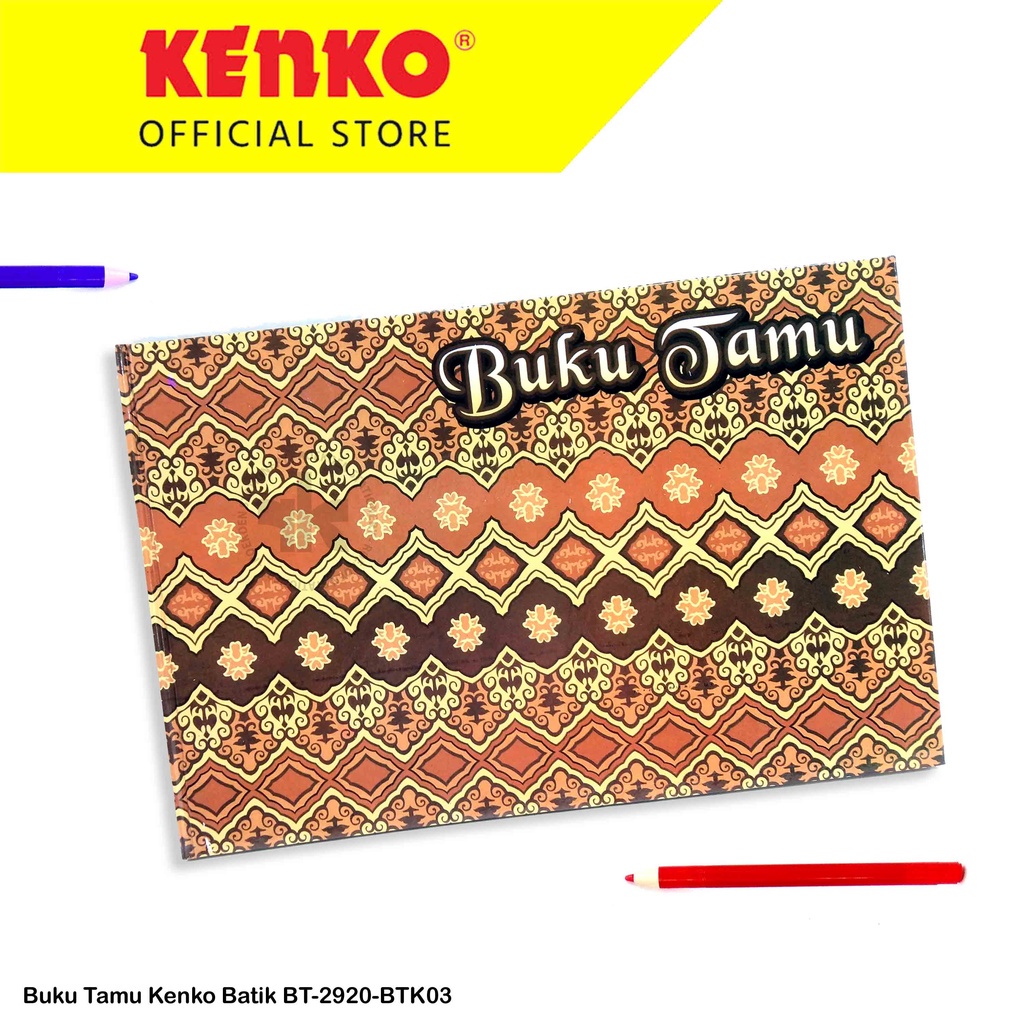 

Kenko Buku Tamu Kecil Motif Batik BT-2920-BTK03