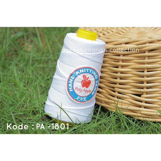 Benang Rajut Poly Apel / Apple Yarn - 1801 ( Putih )