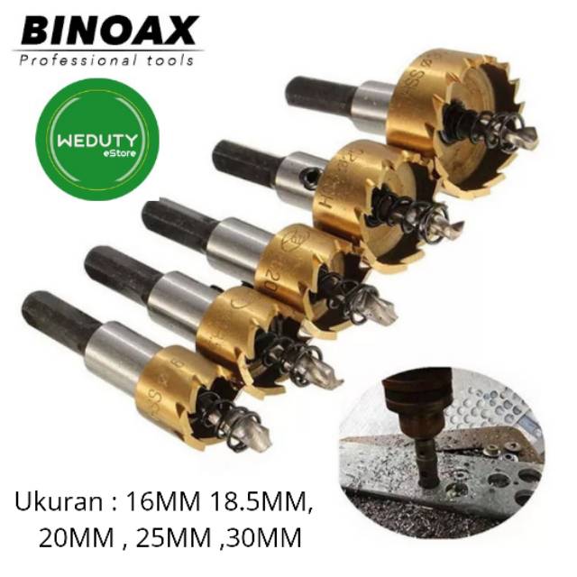 5 MATA BOR BESI HSS GOLD HOLE SAW / GERGAJI PEMBOLONG METAL KAYU