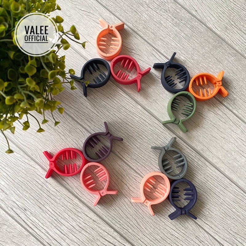 JEDAI DOFF KOREA - Bentuk Ikan 5cm - Jepit Rambut Matte - Fish Style Hair Claw Clips