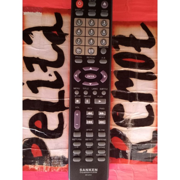 remote DVD PLAYER Sanken RC-D12 ORIGINAL TERLENGKAP
