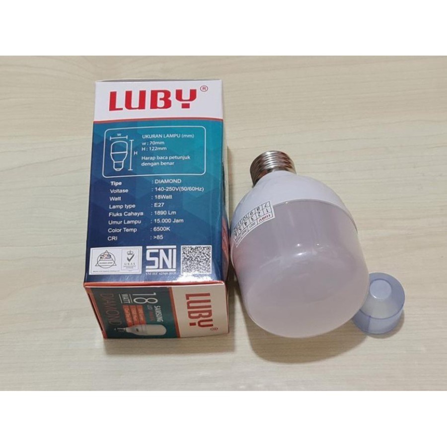 Lampu Led Luby Diamond 18 Watt Cahaya Putih