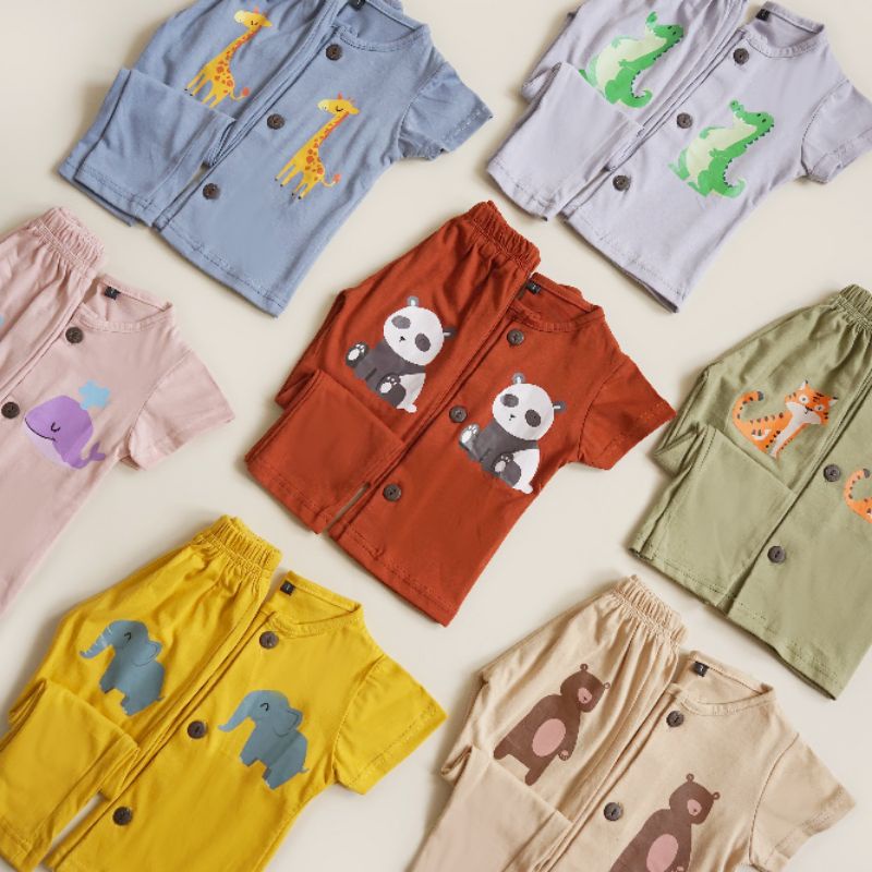 Zoo Setelan Baju Pajamas Daily Wear Piama Bayi dan Anak  Unisex