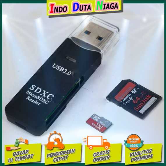 IDN TECH - Mosunx USB 3.0 Card Reader MicroSD &amp; SD Card - SHTC-08