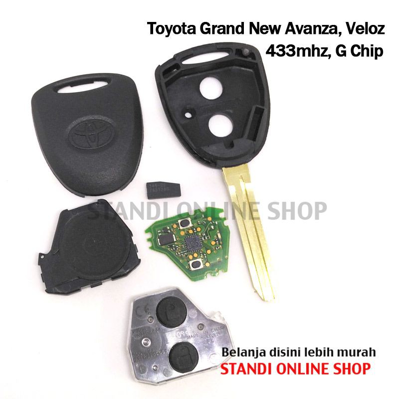 Remote Kunci Chip Transponder Remote PCB Mobil Toyota Grand New Avanza