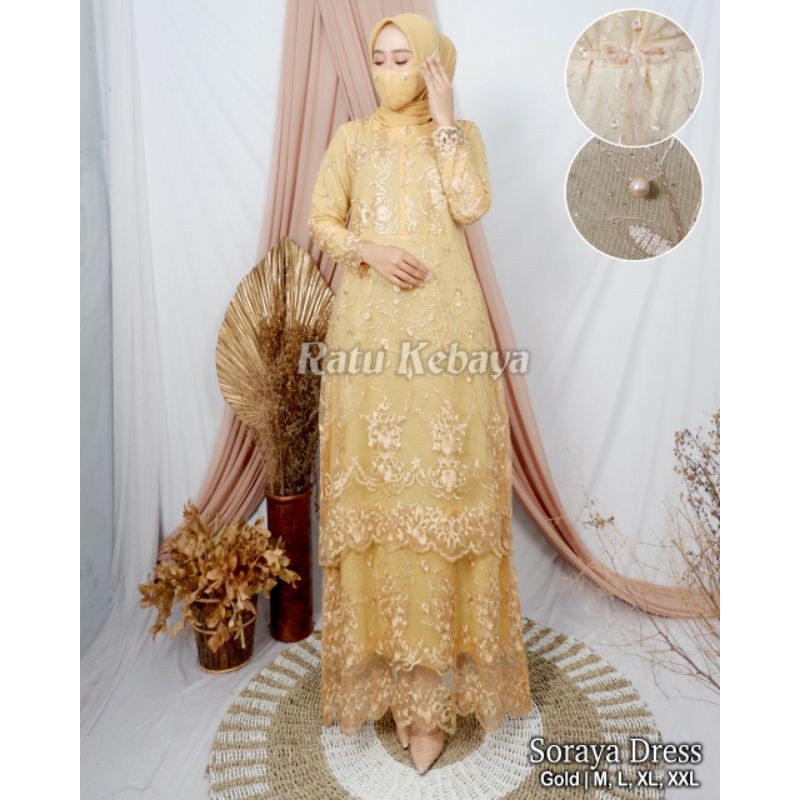 GAMIS TULLE TINGKAT BUSUI / KEBAYA TULLE / BAJU PESTA MODERN / GAMIS BUSUI/GAMIS KONDANGAN/GAMIS TERBARU/GAMIS TULLE/GAMIS TULLE TINGKAT /GAMIS