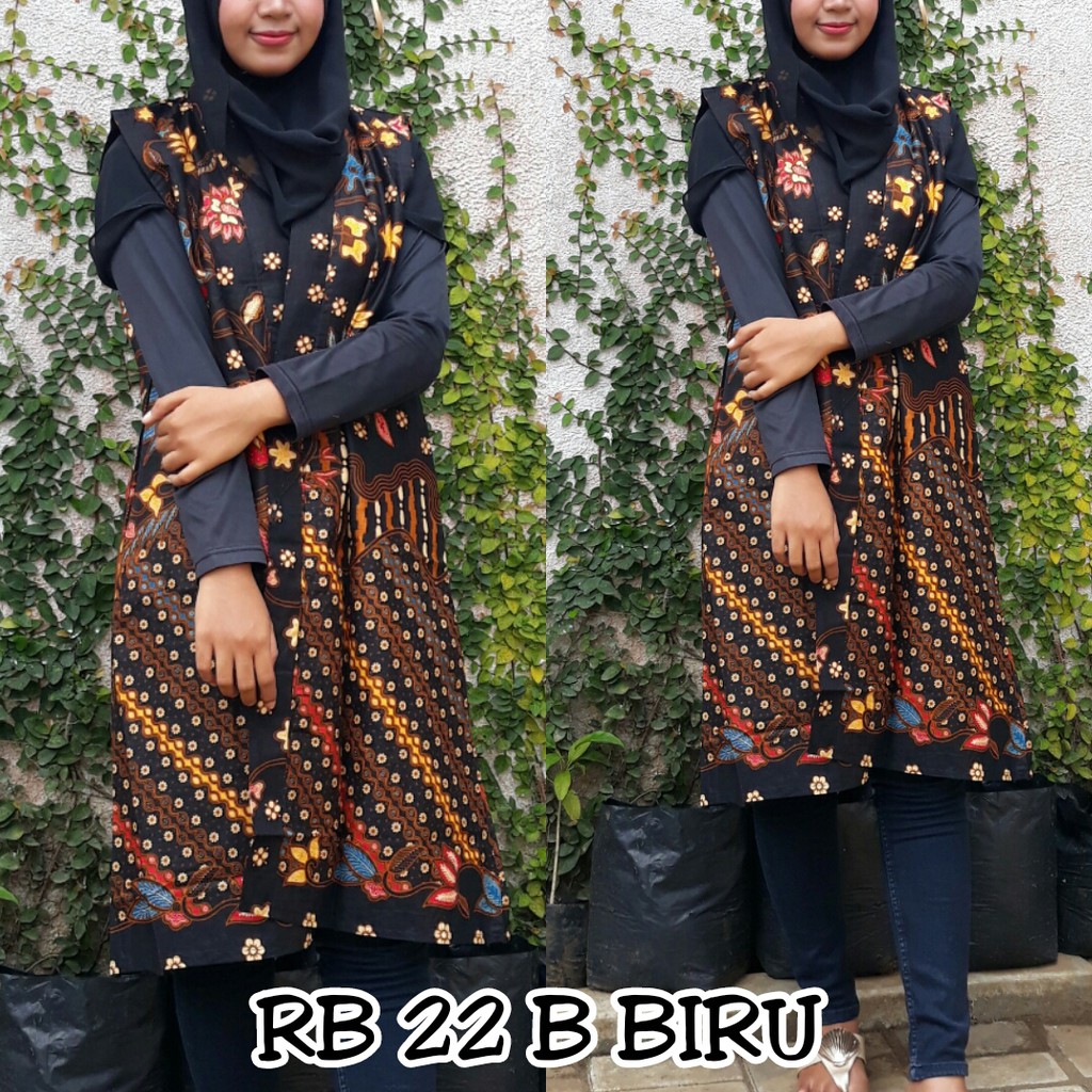 Distro Batik ROMPI OUTWEAR BATIK PANJANG ATASAN WANITA CANTIK | Shopee Indonesia