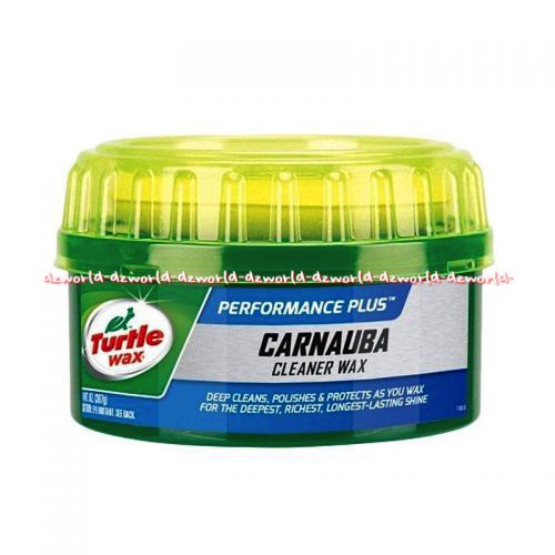 Turtle Wax Carnauba Cleaner Paste Wax 414ml Krim Untuk Mengkilapkan Mobil Menghilangkan Baret Turtlewax Kaleng Hijau