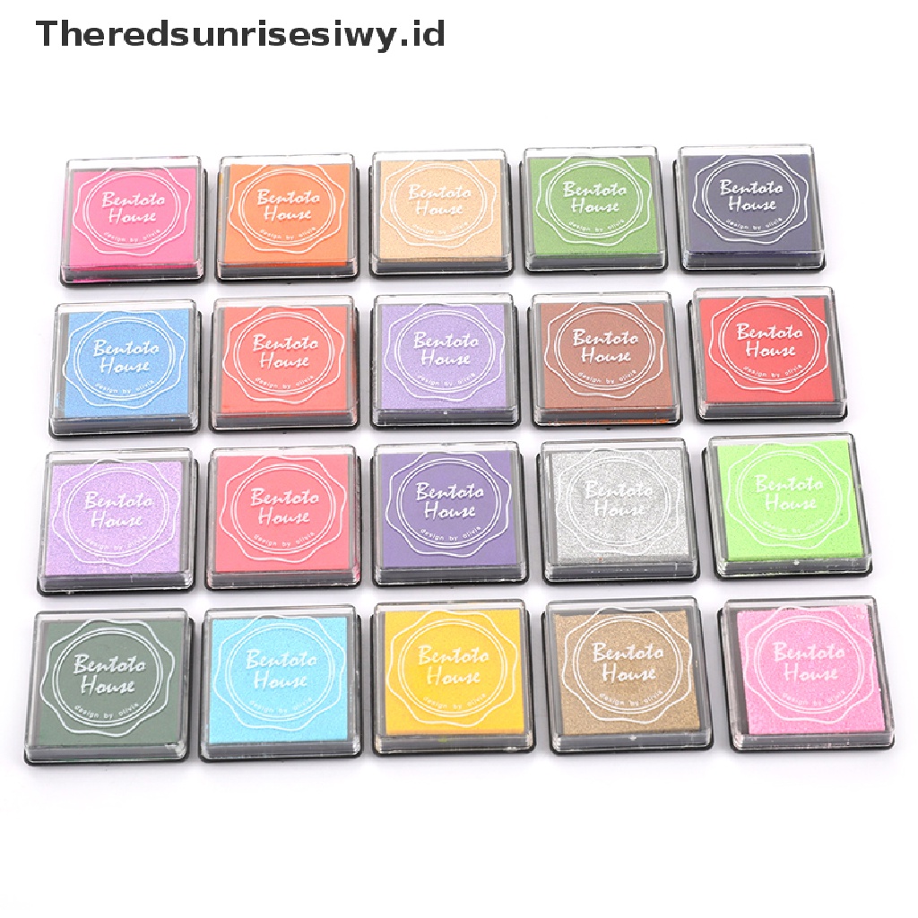 20pcs Bantalan Tinta Stempel Aneka Warna Untuk Kerajinan Scrapbook