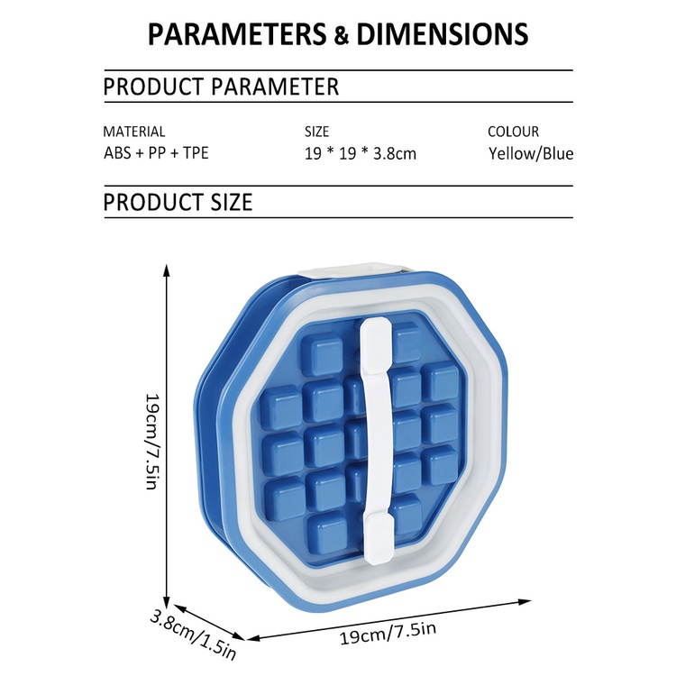 Cetakan Es Batu 2 In 1 Multifungsi Portable Bahan Silikon