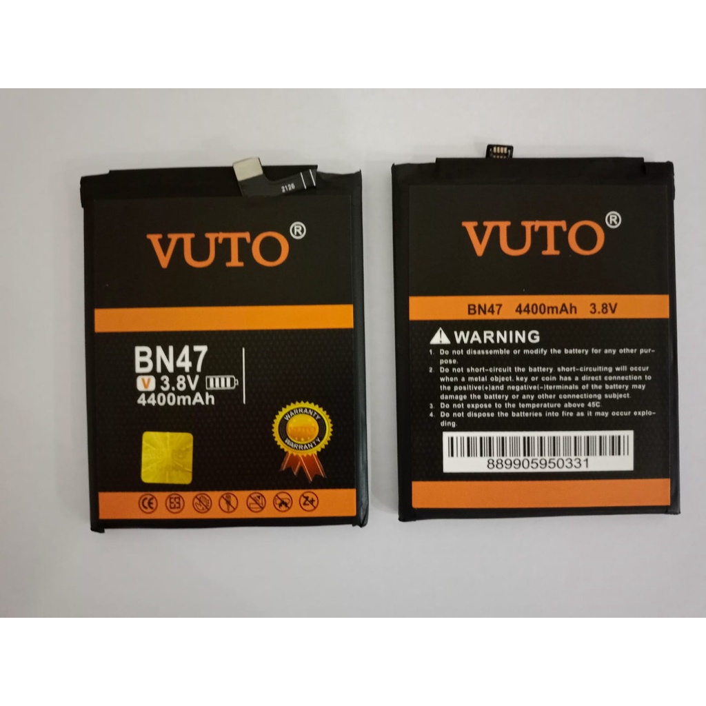 Battery Batere Batre Baterai Double Power Vuto Xiaomi Redmi 6 Pro Mi A2 Lite BN47