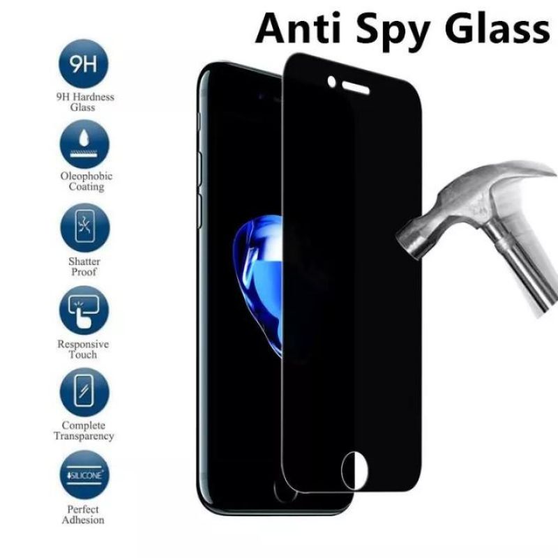 Tempered Glass Anti Spy Oppo A5s/F9/A7/A12/A15/A15s/A16/A31/A5/A9 2020 Anti gores Spy KACA