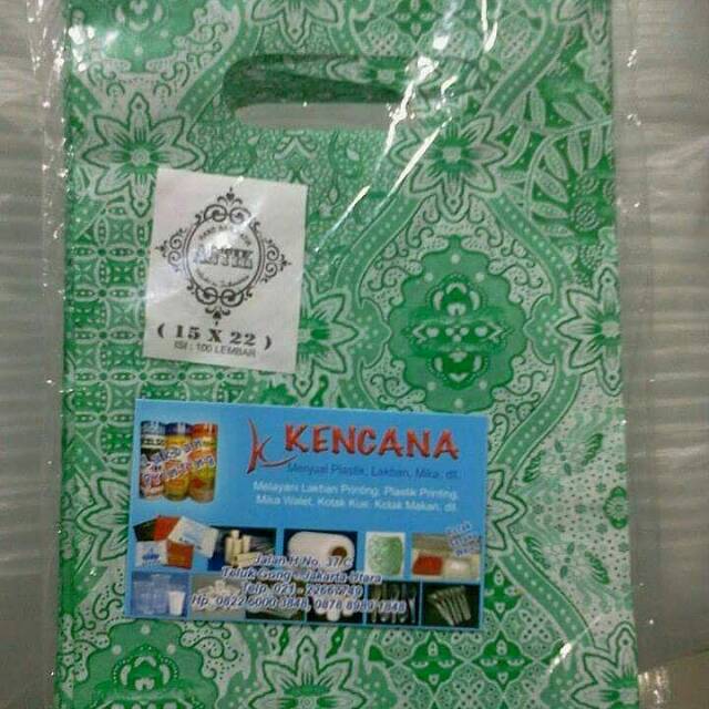 Kencana Plastik Oval Batik 15x22 cm / Plastik HD Pond Lubang / Shopping Bag Murah / Packing On Line