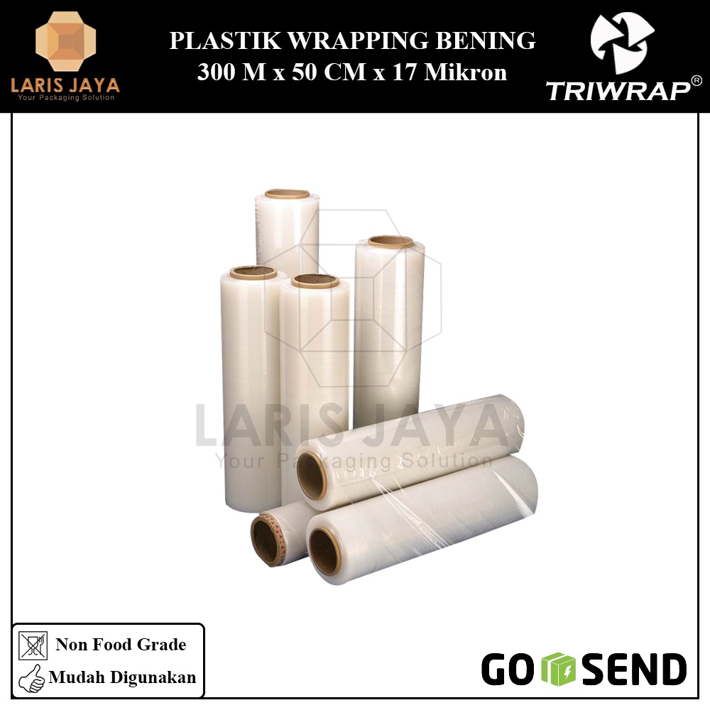 Jual Plastik Wrapping Stretch Film Ukuran 50 Cm X 300 M Bening Clear ...