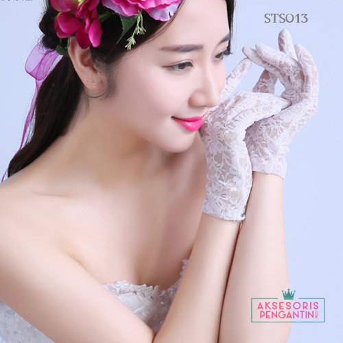 [BEST SELLER] SARUNG TANGAN LACE WEDDING GLOVES AKSESORIS WANITA STS013