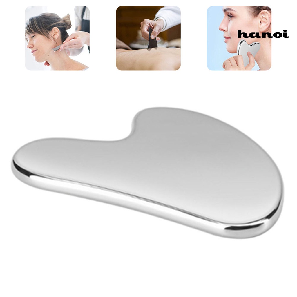 HQTM_Guasha Scraper Heart Shape Wrinkle Removing Skin-Friendly Stainless Steel Skin Massage Relax Guasha Board for Home