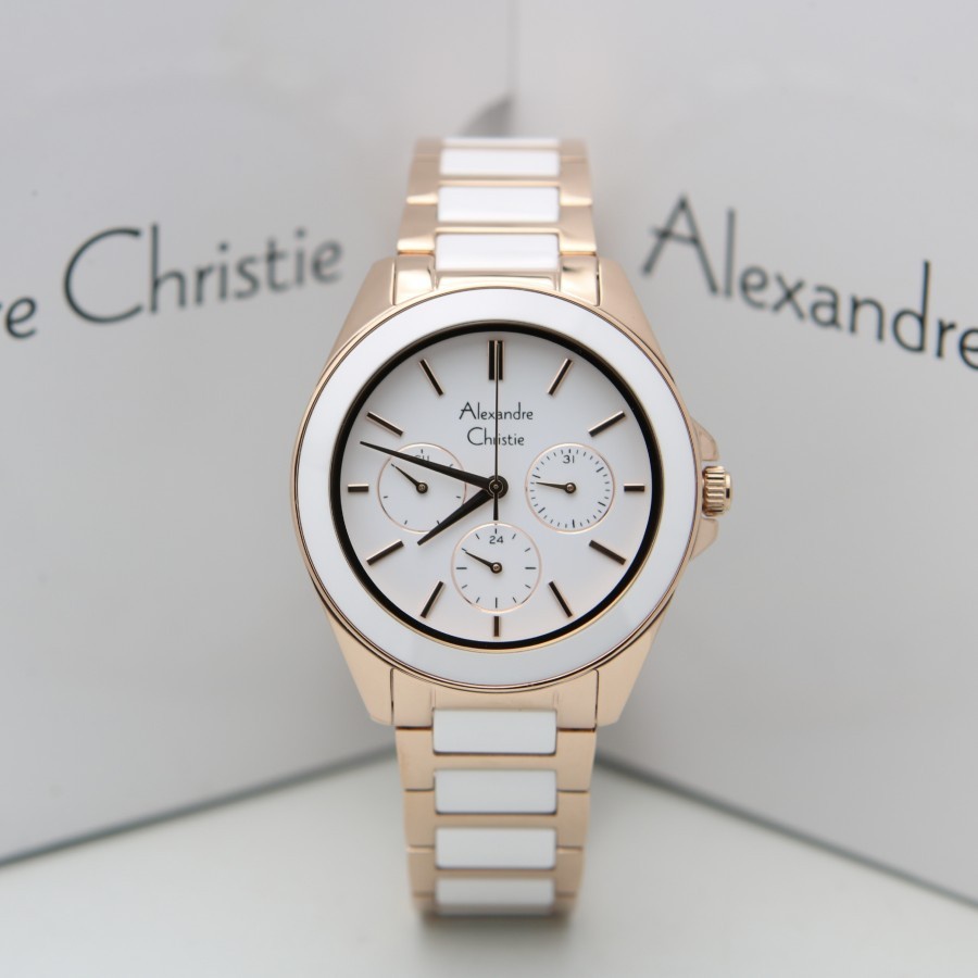 JAM TANGAN WANITA ALEXANDRE CHRISTIE AC 2904 CERAMIC ORIGINAL GARANSI RESMI 1 TAHUN