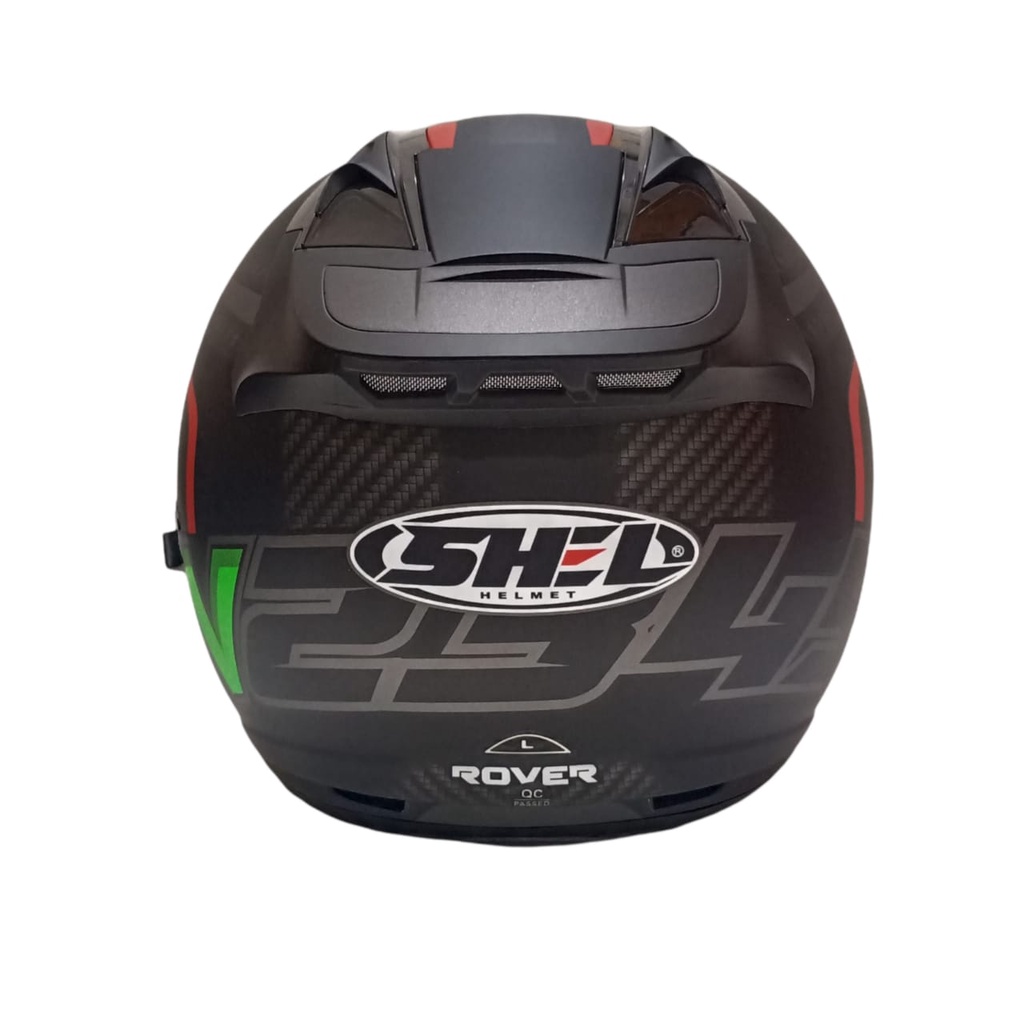 Helm Shel Rover Motif Motogear Doubel Visor 2V Black Doff