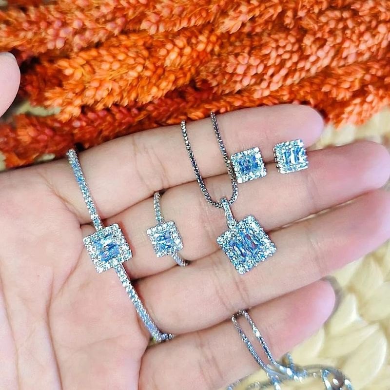 SET PERHIASAN WANITA TITANIUM TIDAK LUNTUR VIER JEWELLERY