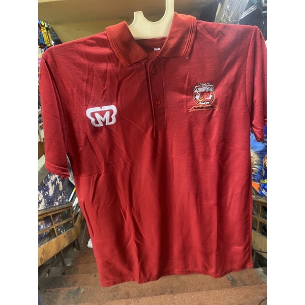 kaos kerah madura united merah / baju kra bola