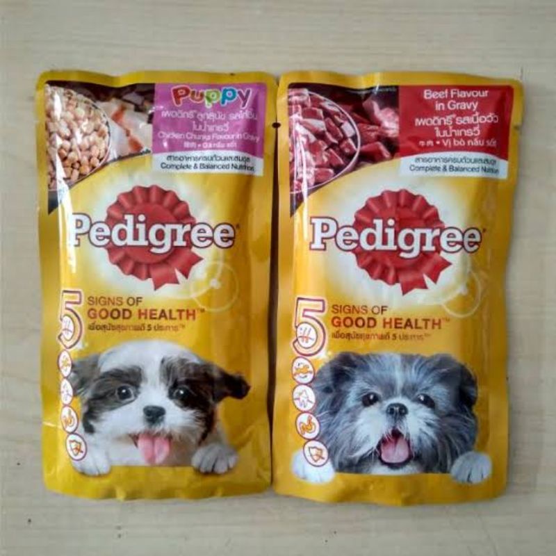 Makanan anjing Pedigree pouch 130gr