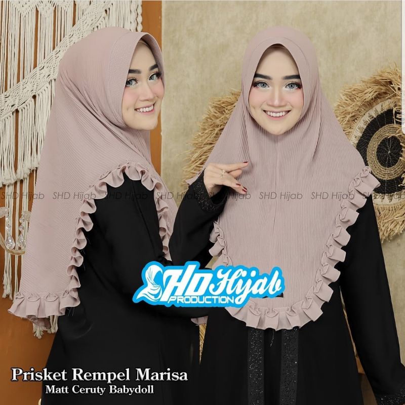 Jilbab Bergo Syari Maryam Plisket Marisa Ori SHD