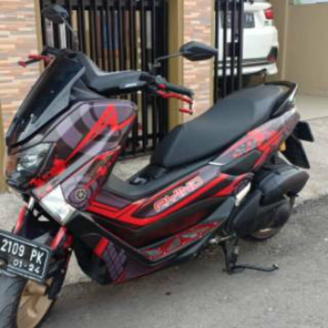 DECAL NMAX FULL BODY MOTIF STRIPING MERAH / DECAL NMAX PREMIUM / STIKER NMAX