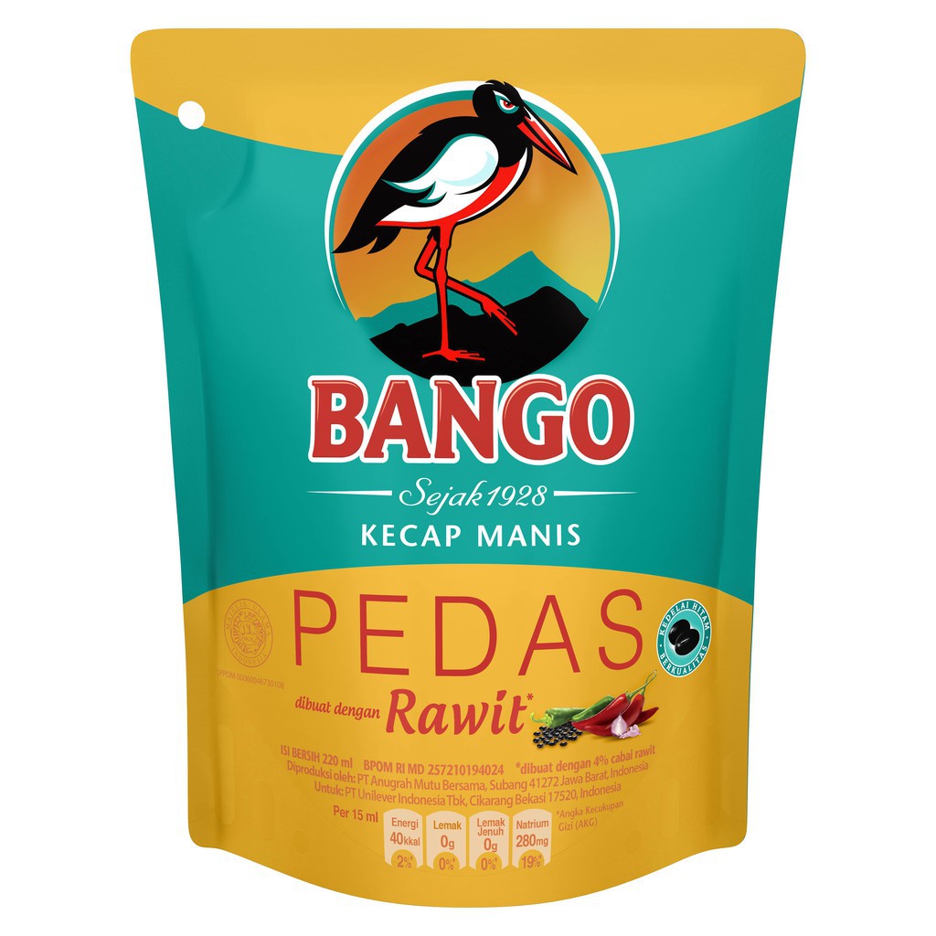 

BANGO KECAP MANIS PEDAS RAWIT REFILL 220ML