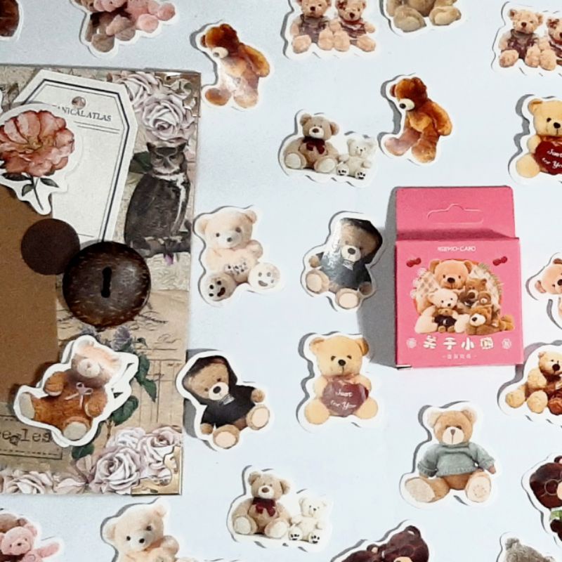 

Sticker Cute Bear / Sticker decoration for Scrapbook