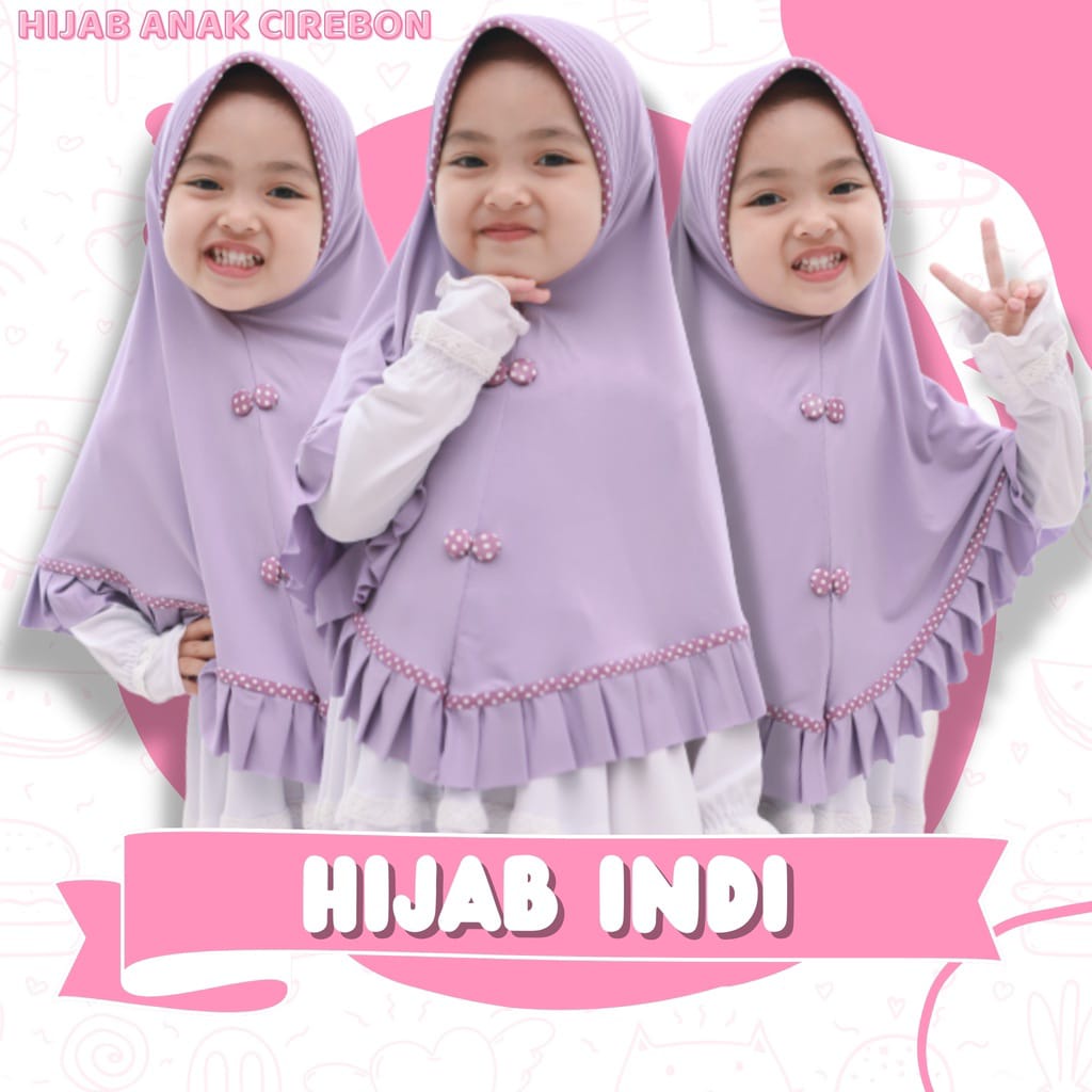 Kerudung Jilbab Hijab Instan Anak Sekolah SD,TK,PAUD  Usia 3 4 5 6 tahun