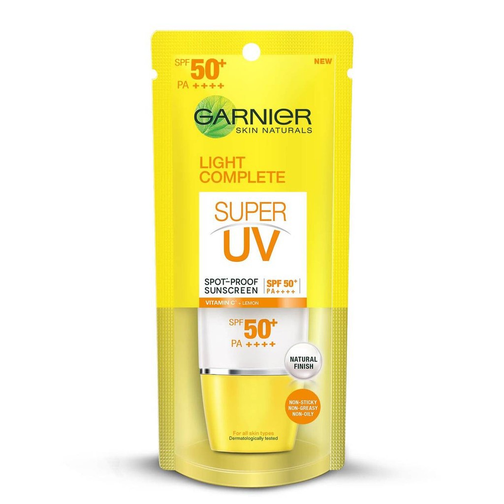 Garnier Light Super UV Spot proof Sunscreen SPF 50 Skin Care 30 ml Matte-Natural Finish (VC)