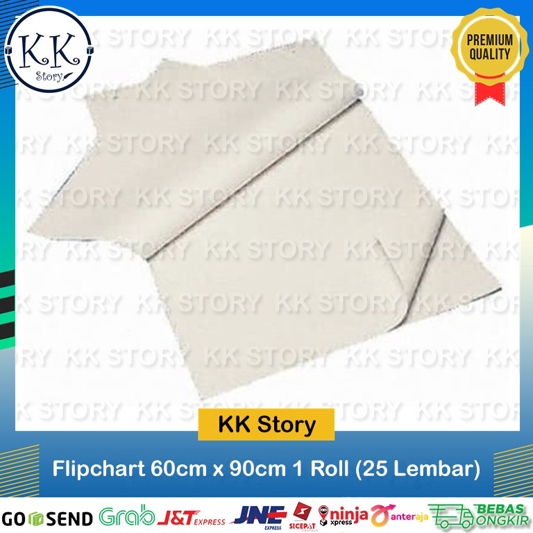 

Kertas Flip Chart Koran Buram Untuk Flipchart 60 X 90 - Per Roll