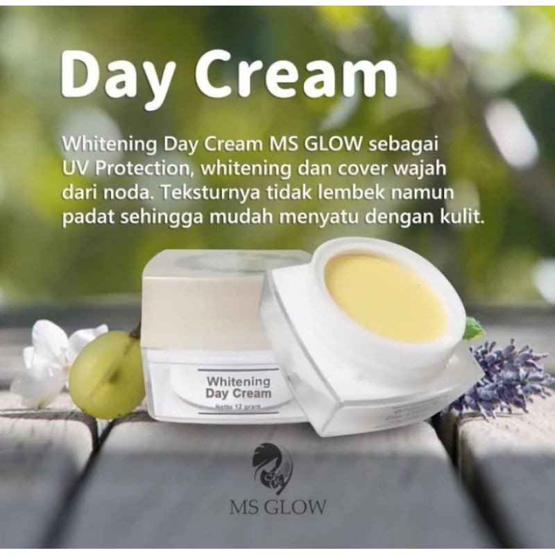 WHITENING DAY CREAM - CREAM WAJAH PAGI MS GLOW - CREAM PAGI MS GLOW