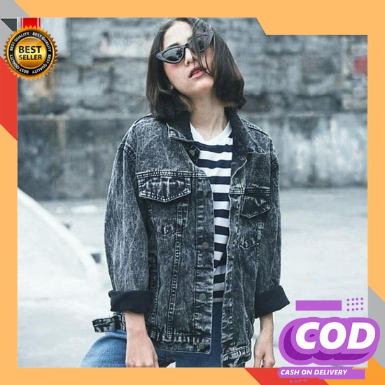 Cod Acid Crop Jaket Jeans Jaket Jeans Crop Wanita Jaket Crop Jeans Sno Jaket Jeans Levis Sand Wash