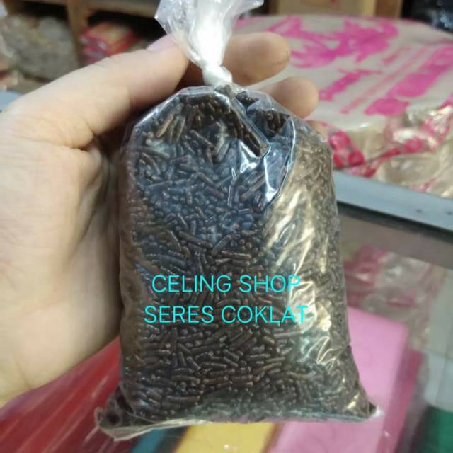 

SERES meses meises BUTIRAN TOPING coklat warna warni timbangan 200gr