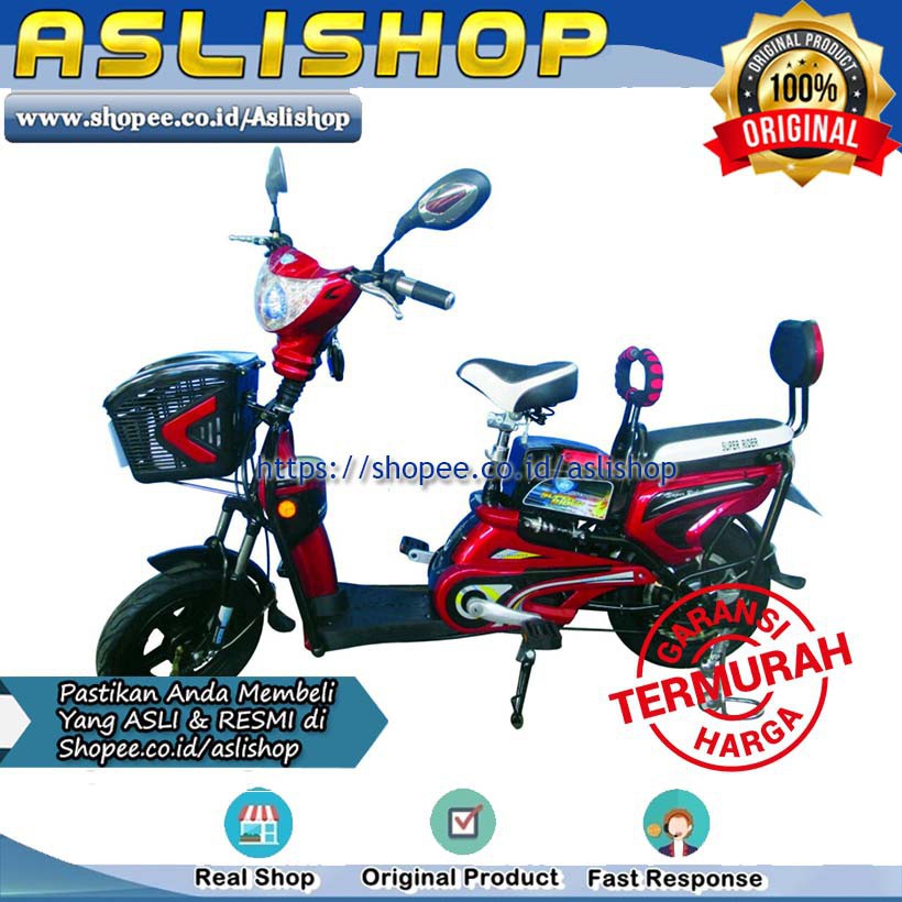 SEPEDA LISTRIK TYPE EARTH GOLD SL-628 / sepeda listrik e-bike super rider earth gold Ban Tubeless