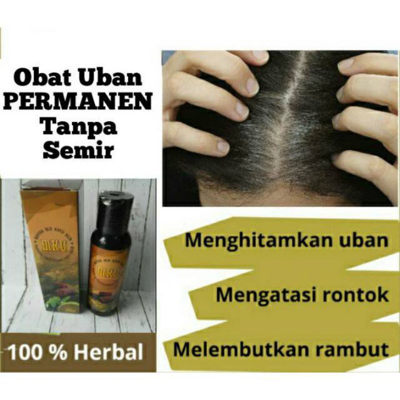 Obat Uban Minyak Kayu Ulin MKU [ ASLI ] Kalimantan Semir Penghilang Putih Rambut Permanen Alami