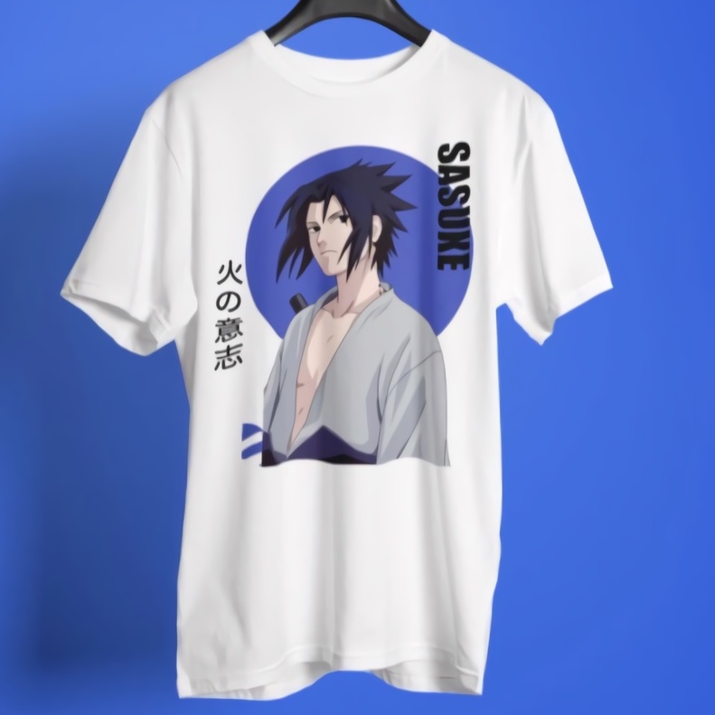 Tshirt Sasuke Uchiha Anime Naruto Premium Unisex