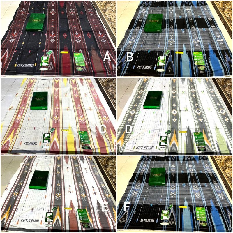 Sarung Ketjubung Songket SKG Motif BHS Mercerized Original Green