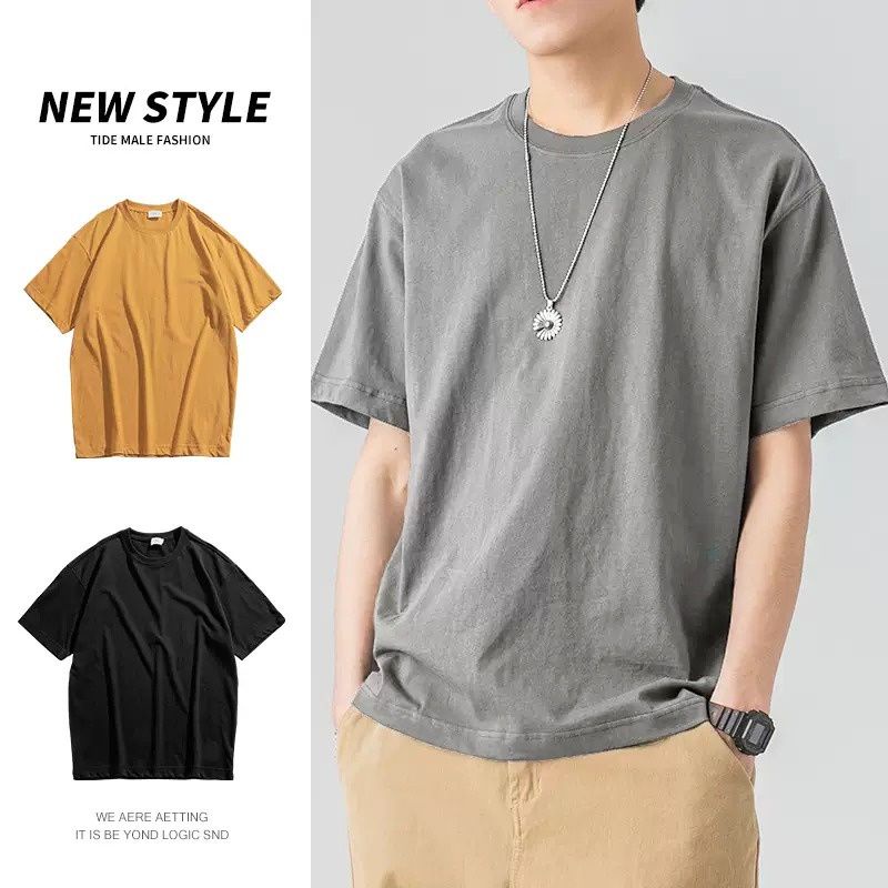 KAOS POLOS OVERSIZE ( VISION ) BAJU DISTRO LENGAN PENDEK BAHAN FOXI MODEL TERBARU