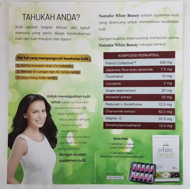 Nutrafor White Beauty Isi 10 Kap Eceran Dari Isi 60 Kap Shopee Indonesia